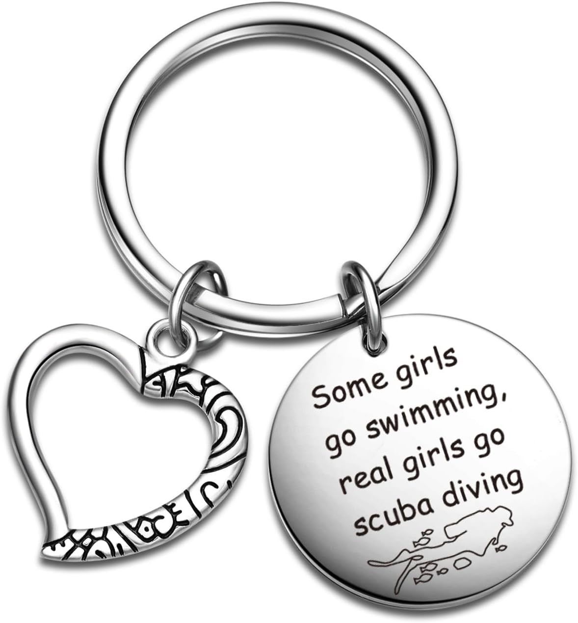 Scuba Diving Inspired Keychain For Diving Lover Gift Granddaughter Keychain Girlfriend Gift