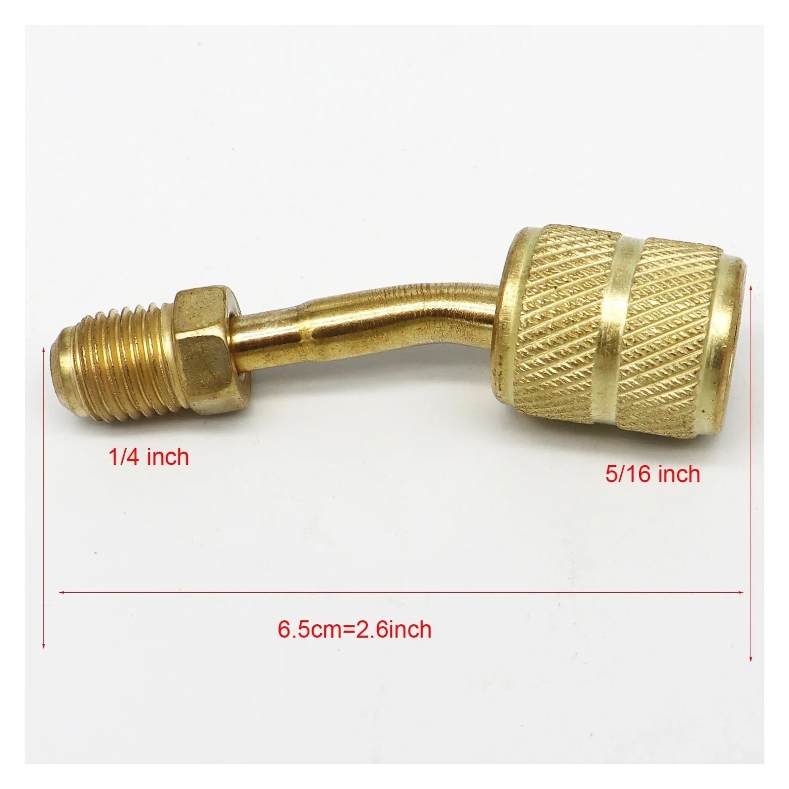2 szt. R410A adapter 5/40.6 cm SAE żeński do 1/10.2 cm SAE męski, mosiężny port ładowania klimatyzacji złącze portu próżniowego do mini dzielonego HVAC (2 szt. styl 2)