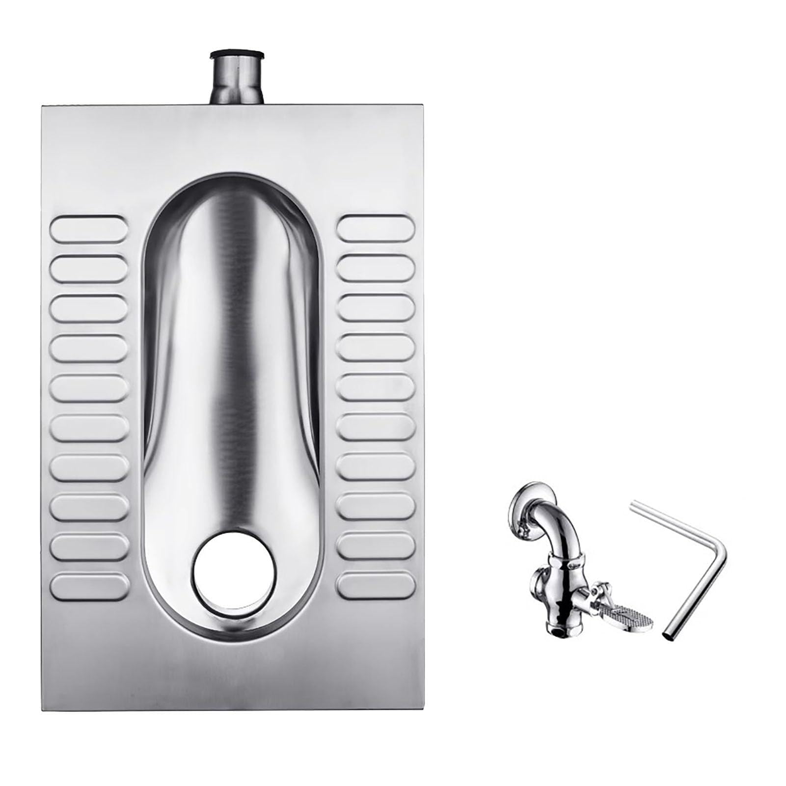VAYEODEYU 304 Stainless Steel Squat Toilet Odorless Technology for Public Use(B)