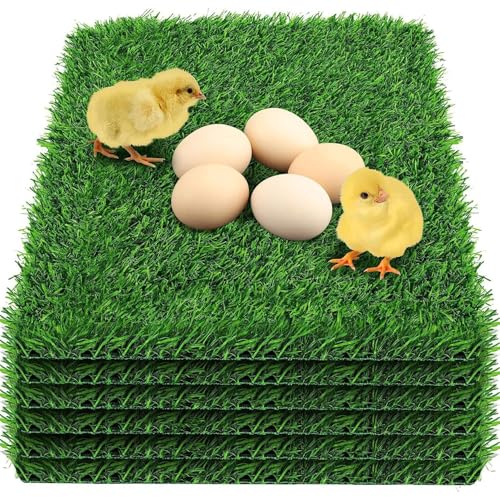 Tapis de nidification poulailler denses et réutilisables en gazon PE doux
