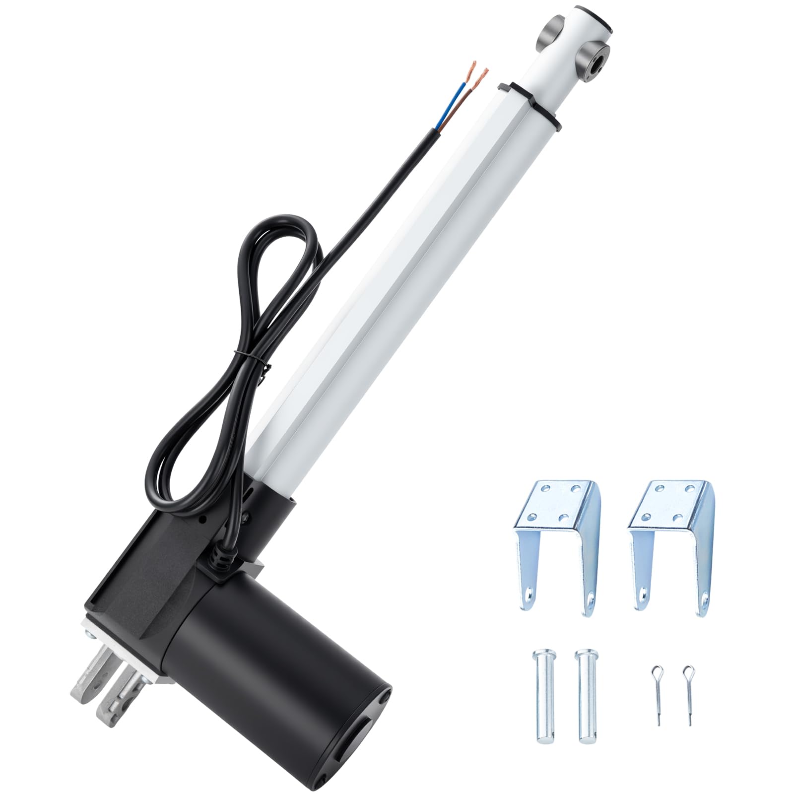 JQDML Actionneur linéaire 6000N de 6000 N - Course de 250 mm - Vitesse 4 mm/s - Avec supports de montage - Pour lit de massage, table élévatrice, ouvre-fenêtre, ouvre-porte