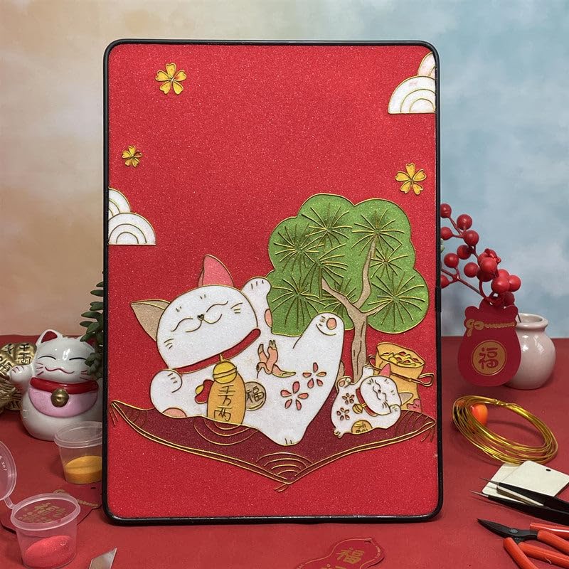 Kit de peinture en émail filigrane à faire soi-même - Décoration de votre propre plateau en bois - Peinture pré-dessinée pour adultes (petits fruits rouges