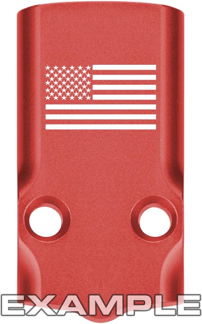 NDZ Performance MOS Optic Cover Plate for Glock 43X & 48 – Anodized Aluminum, Custom Laser Engraved Design – Made in USA – Choose Image & Color
