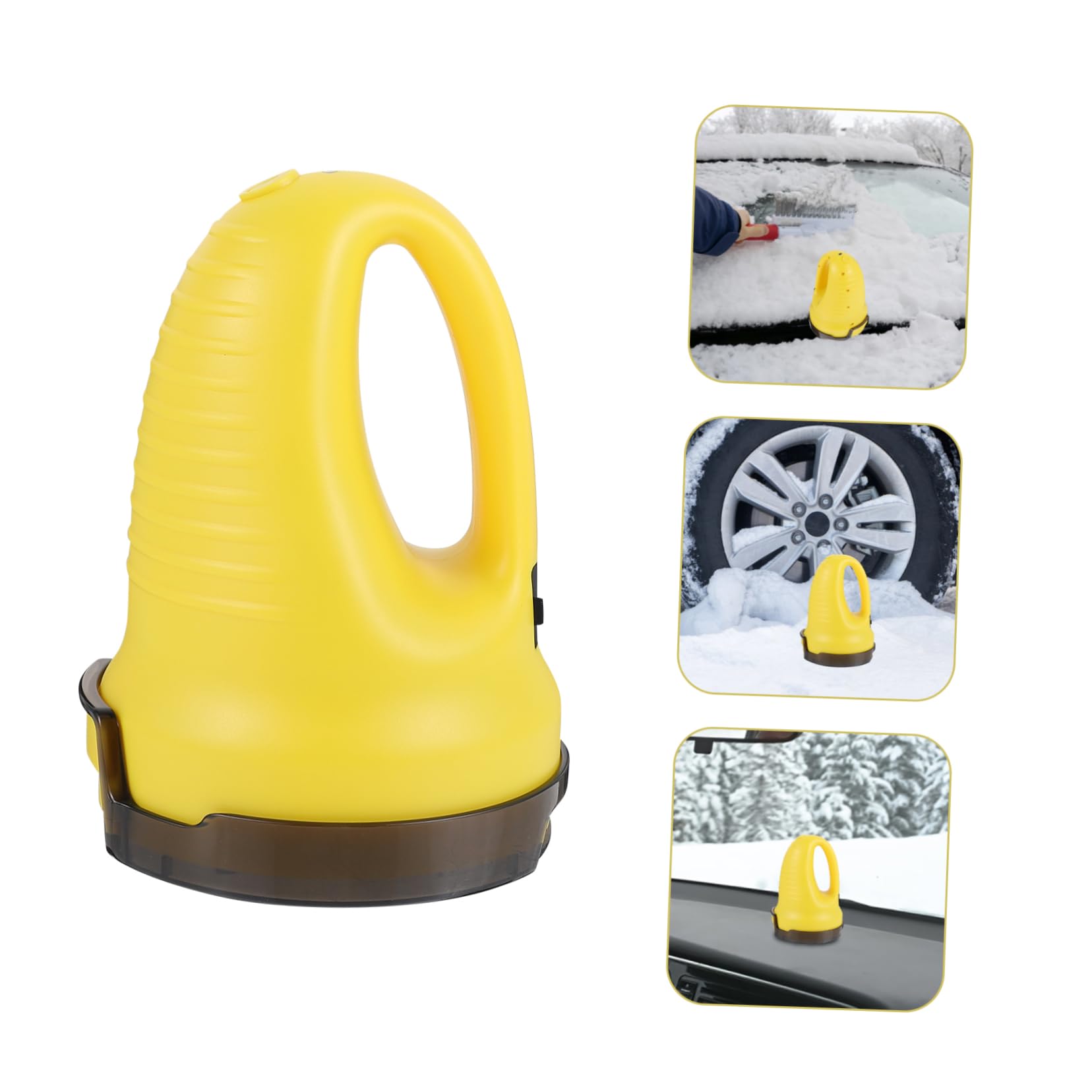 Raspador de Hielo para Coche Eléctrico Multifunción, Abs, Amarillo