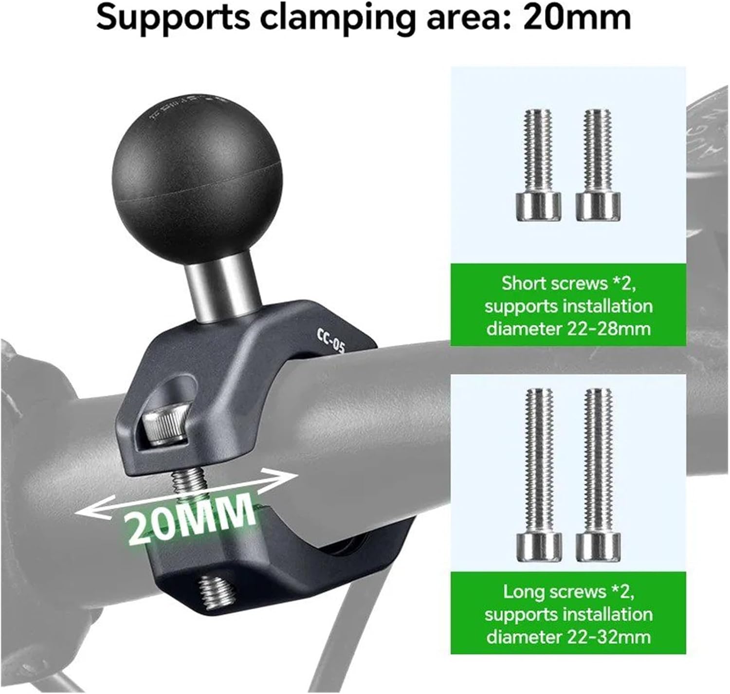Bike Phone Mount Aluminum Alloy Motorcycle Mobile Phone Holder Shock Absorption Anti-Shake Riding Navigation Off-Road Suitable for Motorcy Bicycle Phone Holder