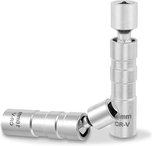 BELEY Enchufe de bujía giratorio magnético de 0.551 in y 0.630 in, pared delgada giratoria magnética de 38 pulgadas, herramienta de extracción de