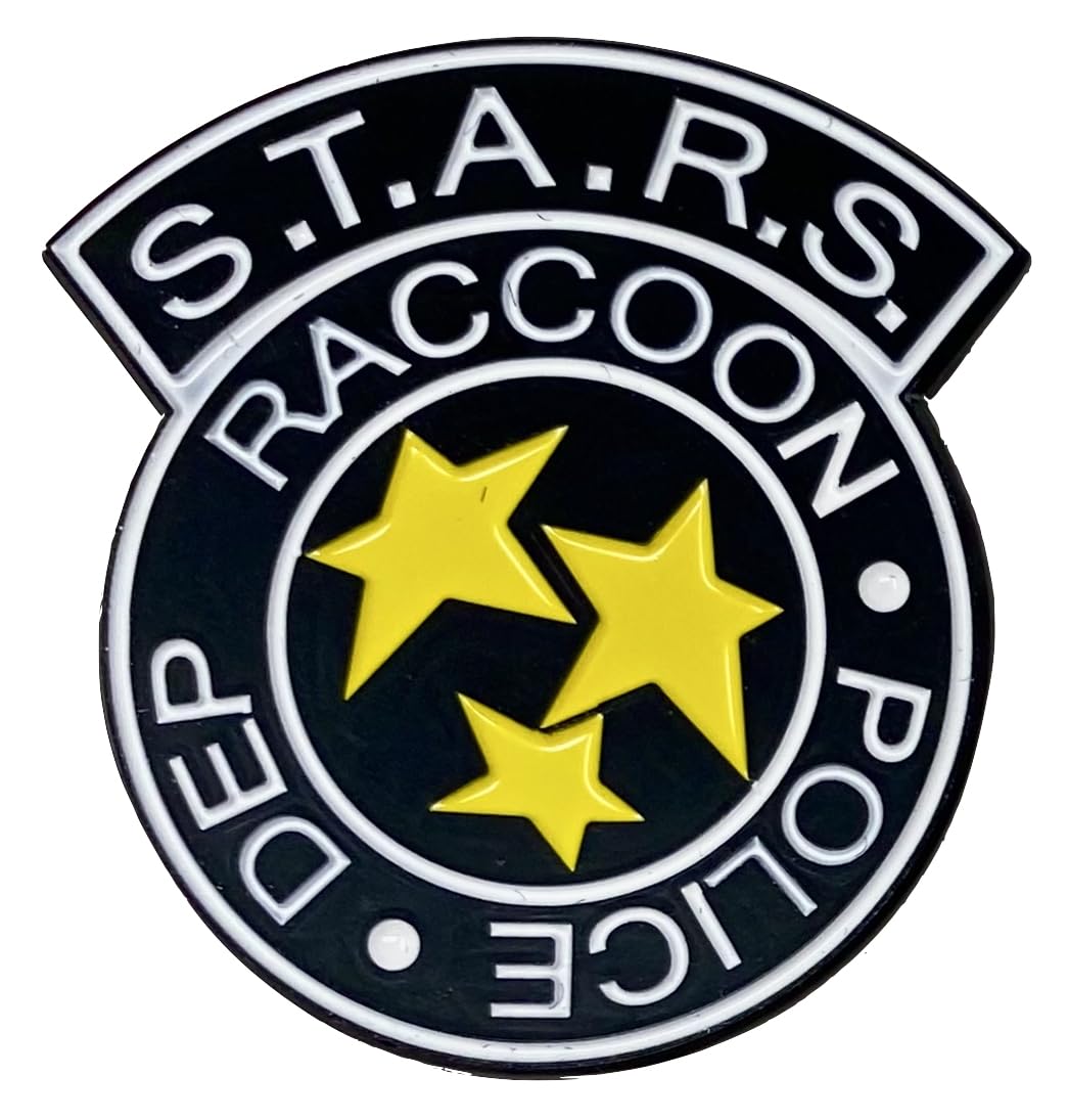 S.T.A.R.S. Raccoon City R.P.D. Pin badge with double clasp fixtures. Size 45mm x 35mm