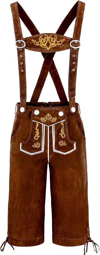 Funny World Mens Bavarian Lederhosen German Oktoberfest Costume