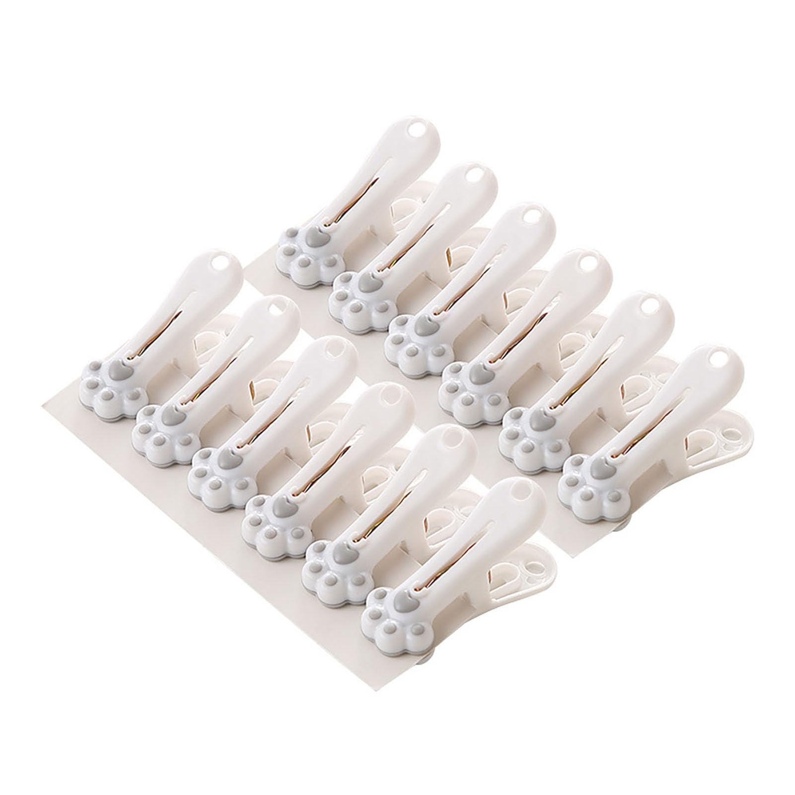 Cat Paw Drying Clips 12 Pack Plastic Laundry Pegs Windproof Clothespin