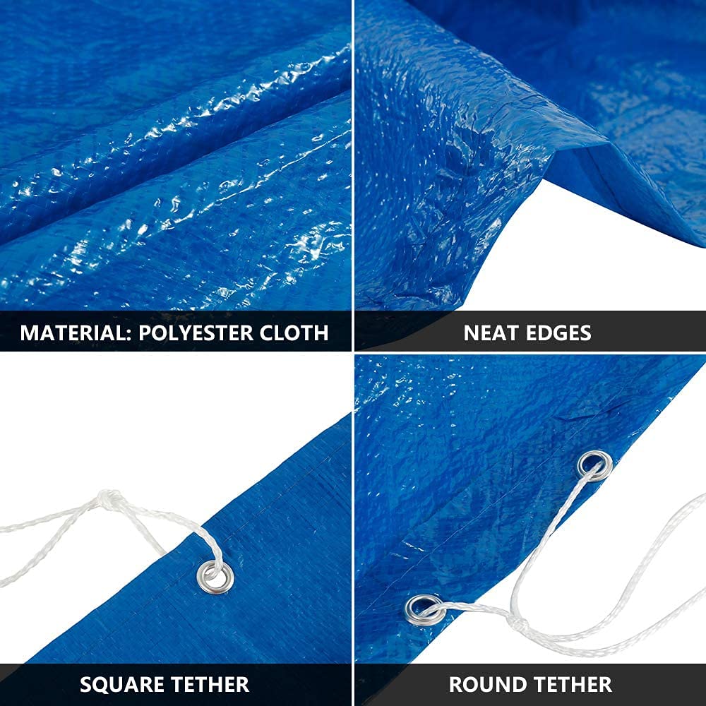 Pool Cover, Rahmen Wasserdicht Poolabdeckung Easy Set Staubdicht Pool Protector Poolabdeckplane für Familien-Pool Planschbecken und Outdoor-Villa Garten (183cm(6ft))