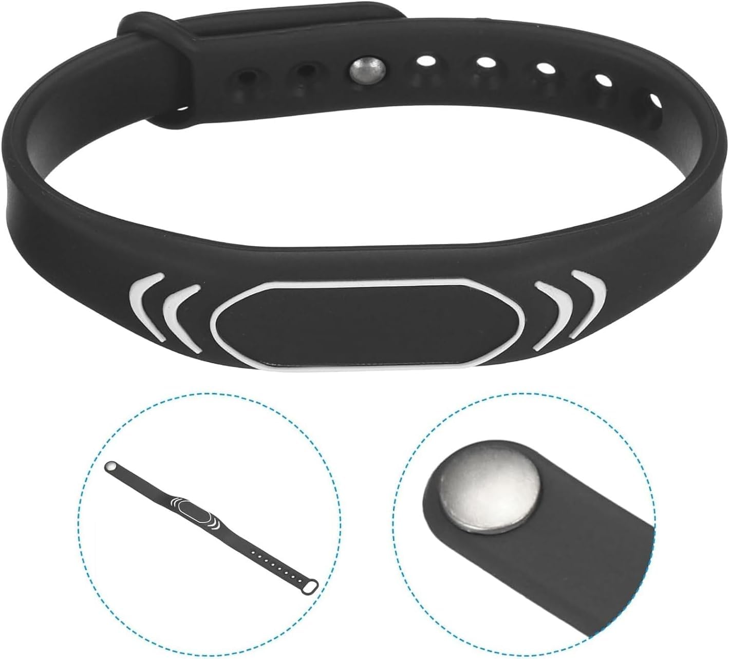 10 pulseras de identificación inductiva RFID de 125 KHz con etiqueta NFC, impermeable, para gestión de acceso, 10 unidades