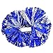 Cheerleading Pom Poms, High-Quality Plastic Pom Poms for Royal Blue & Silver Team Spirit Cheering, Cheerleader Pom Poms for Dance Performances