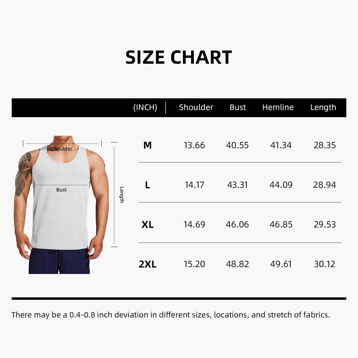 Camiseta sin mangas para hombre, de punto acanalado, para gimnasio, entrenamiento, atletismo, fitness