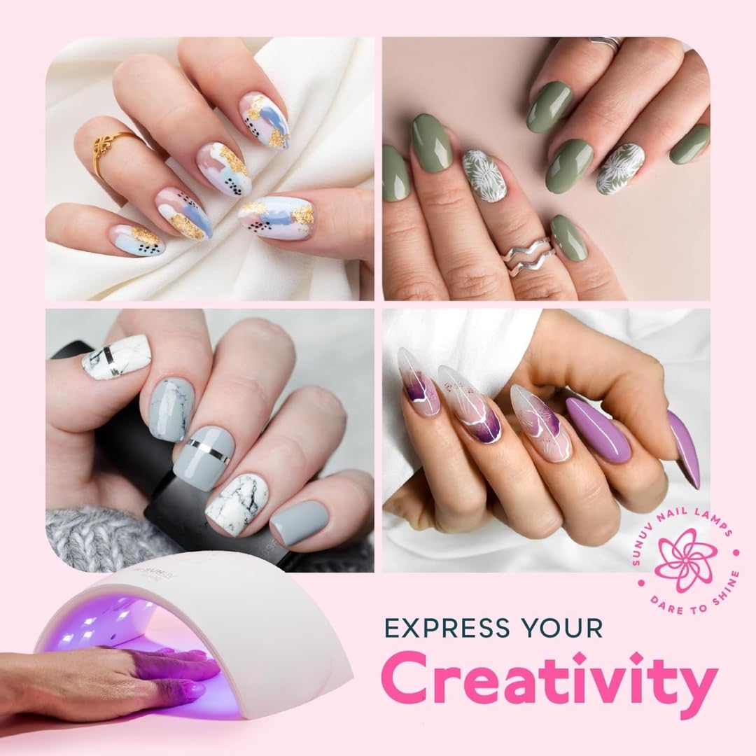 STARTIPS Gel Nail Polish UV Light Lamp Nail Dryer Machine And Nail Paint Dryer Machine For Nails Art White, uv light for resin art drying, all in 1 uv led drying machine. Sun 5 uv lamp - Image 9 thumbnail