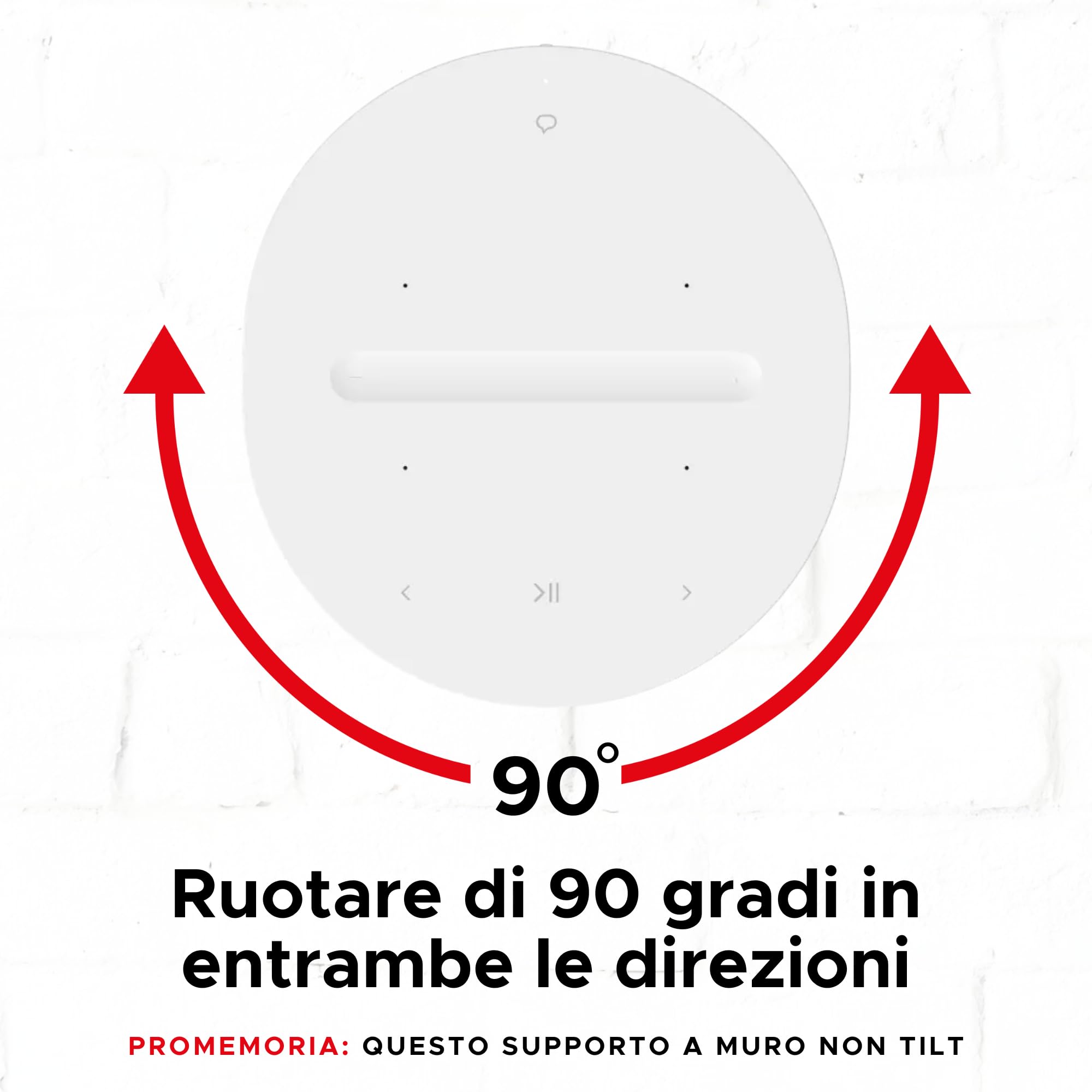 Sound bass Supporto da Parete ERA 100 – Profilo Basso, Bianco, Singolo (1 pz), Compatibile con Sonos ERA 100 & ERA 100 SL, Kit di Montaggio Incluso