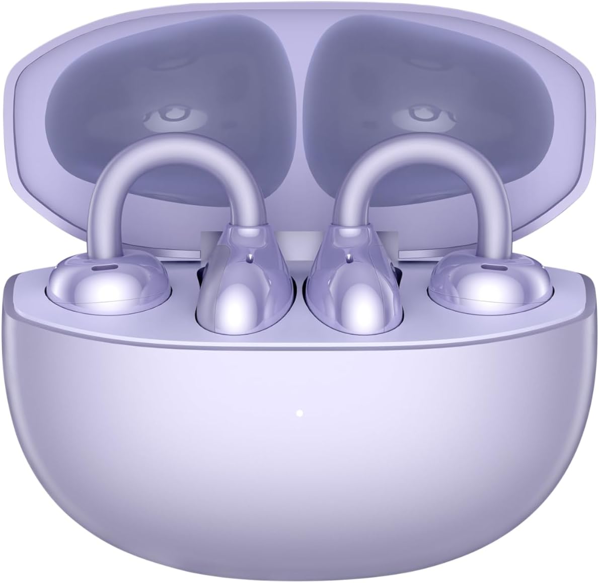 HONOR Choice Earbuds Clip, 36 Hours Bluetooth Headphones, Noise Cancelling Open-Ear Headphones, Bluetooth 5.3 Headset with Microphone, IP54 Wireless Earphones, Purple