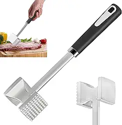 Gavzrt Martelo Amaciador de Carne, 27 x 6 x 5 cm, Prata, Liga de Alumínio e PP, 255g