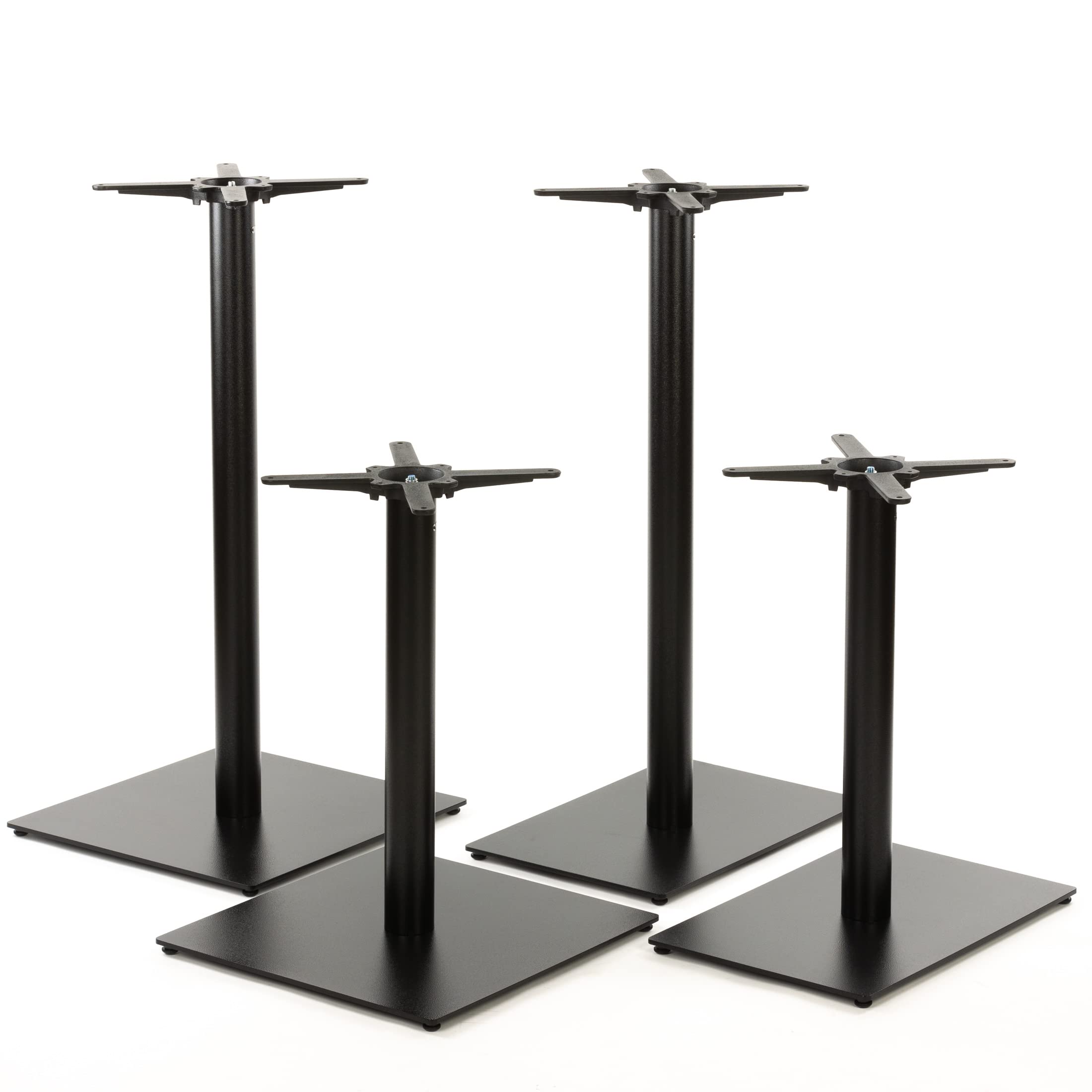 Stehtischgestell- PJ6594/110 | schwarz | Höhe 108 cm | Bodenplatte 60x60 cm | max. Tischplattengröße Ø80 cm | Ideal für Indoor & Outdoor