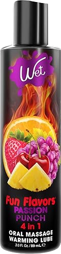 Miniatura 1 de Wet Fun Flavors Passion Punch 4 en 1 Lubricante comestible con sabor cálido Lubricante personal premium 887 ml 3 onzas hombres mujeres y parejas