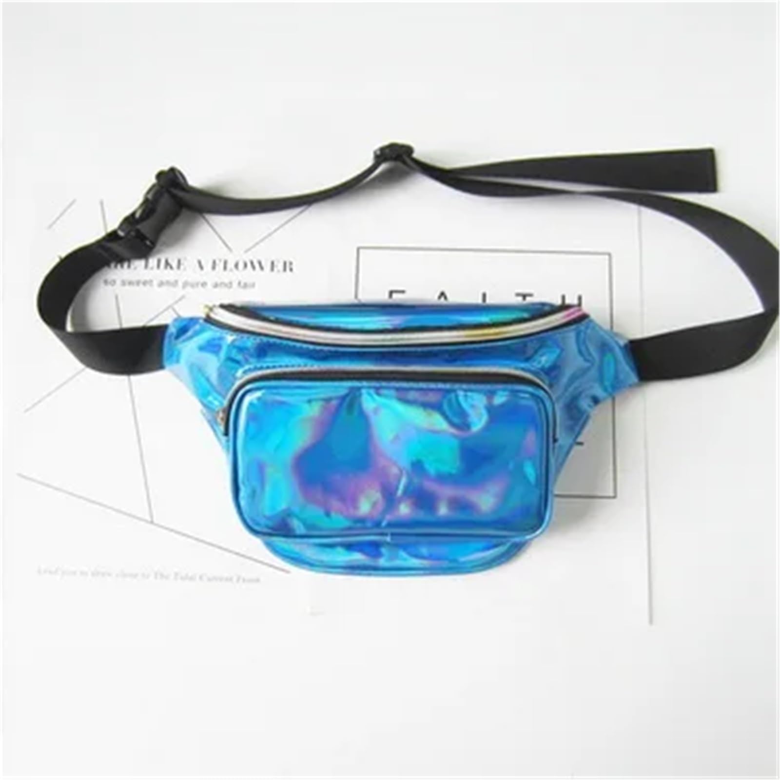 Bauchtasche Festival 20 Stück Oberschenkeltaschen Gürteltasche for Frauen PU-Laser-Hüfttasche holografische Beintasche Leder for Damengürtel(Gold)