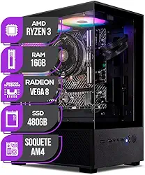 PC Gamer Mancer, Ryzen 3 3200G, Radeon vega 8, 16GB DDR4, SSD 480GB, Fonte 400W 80 Plus
