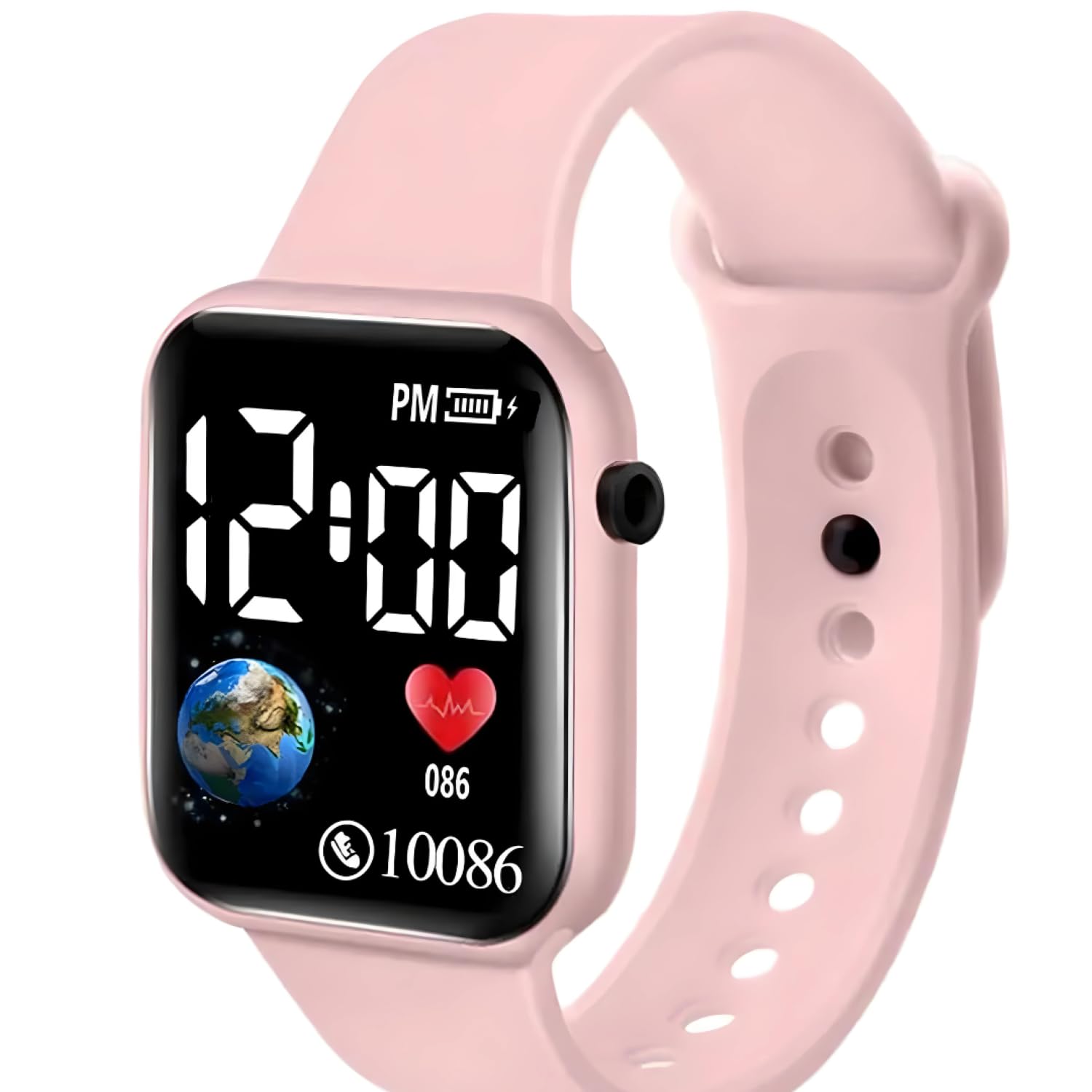 ALNA-TURA Pink Watch and Sunglasses for Kids Girls,Digital LED Watch,UV Protected Sunglasses Goggles for Girls Stylish & Modern Specs Birthday Return Gifts, LED Watch for Kids (Age 3 to 12) - Image 2 thumbnail