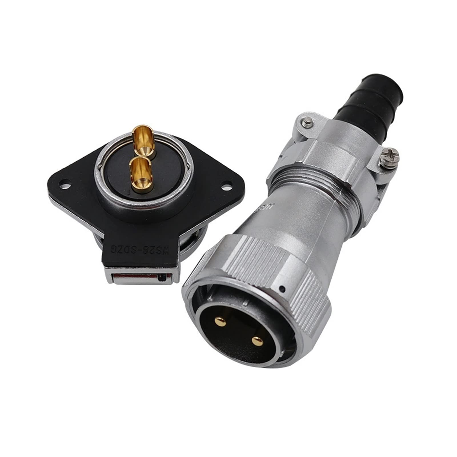 Artemisia WY24 TI/ZG Metal housing Waterproof M24 Solder Connector Industrial Aviation Male Plug Female 2 3 4 9 10 12 19 pin (Color : 3 Pin Socket)