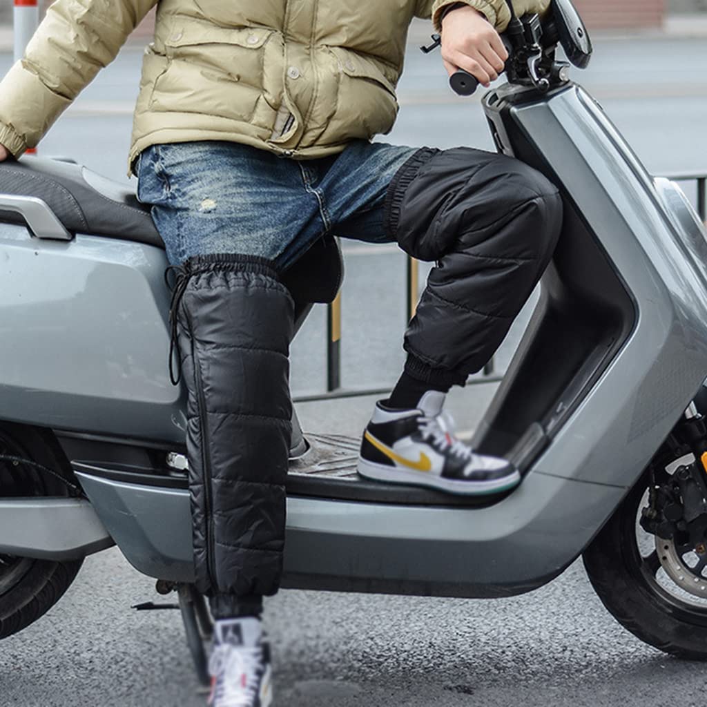 Ocieplacze na nogi, ocieplacze na kolana, wiatroszczelne kolana do motocykla elektrycznego wyściełane puchowe wypełnienie bawełniane odporne na zimno i wodę wiatroszczelne kolano osłona na nogę gwinto