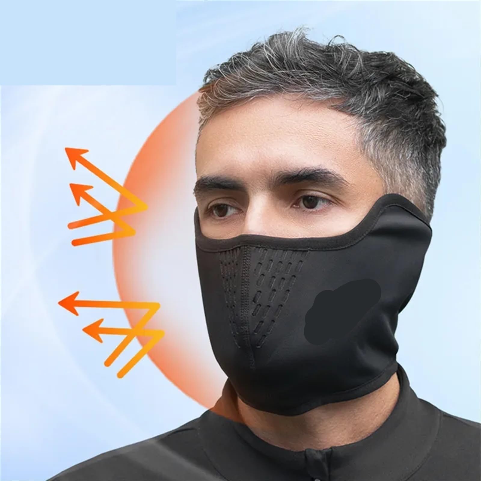 Cagoule Masque de Ski Masque de Cyclisme Cagoule d'hiver for Garder au Chaud, Demi-Masque Facial Coupe-Vent, Masque Thermique Doux for Le Visage, Masque d'entraînement for Sports de Plein air