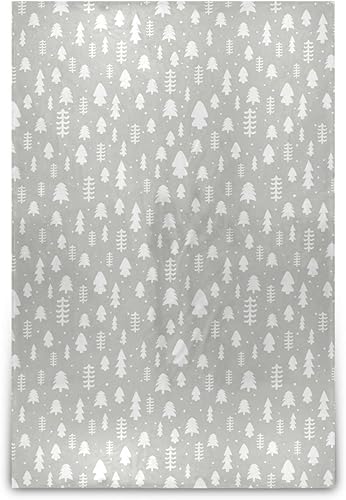 FRODOTGV Manta de viaje de felpa con patrón de árbol de Navidad dibujado a mano, manta de felpa acogedora y cómoda, 60 x 90 pulgadas para oficina,