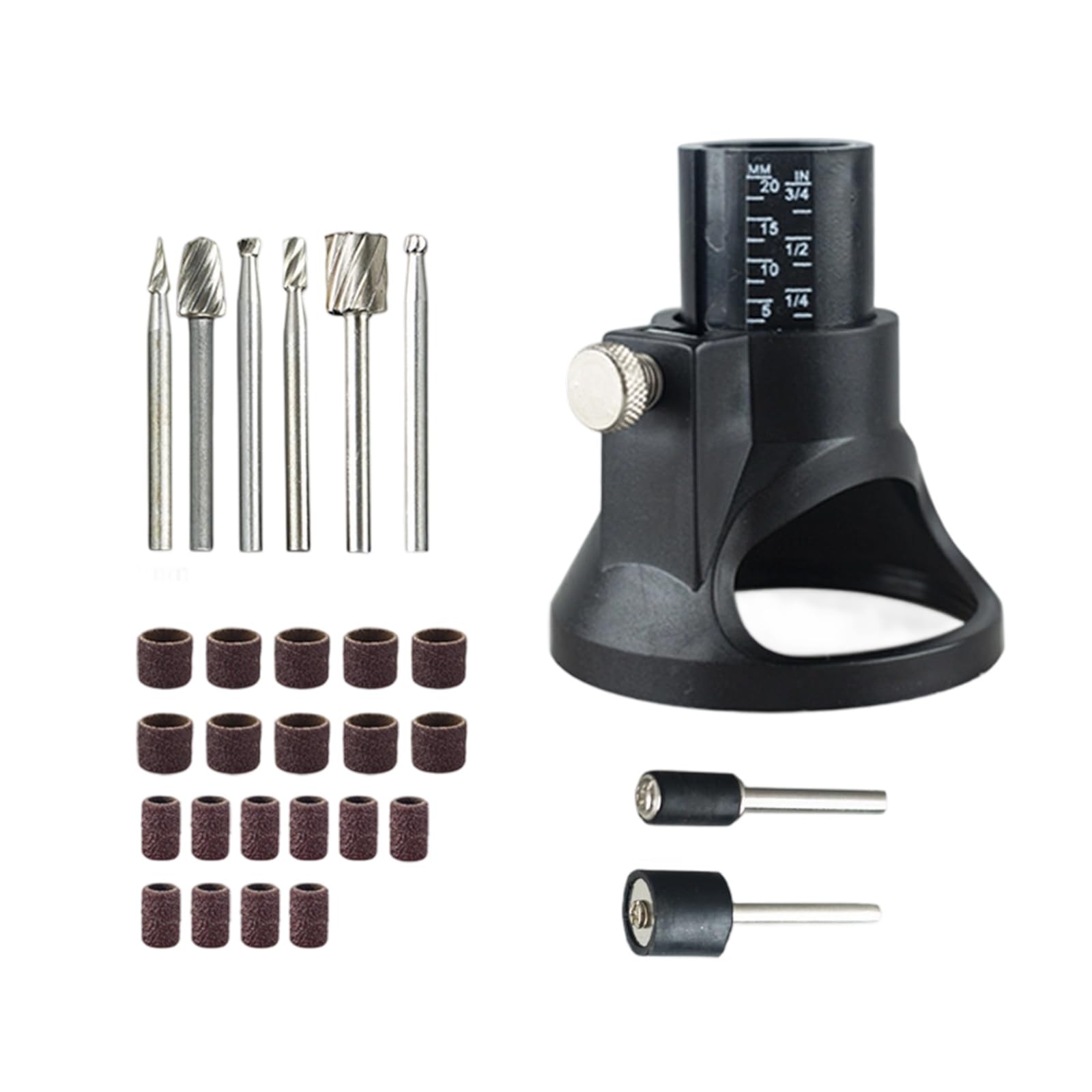 Wglm(ワグルム) 29Pcs Professional Woodworking Tool Locator Attachment Wood Hold Drill Guide Wood Carving Tool Straight Hole Drilling Guide For Grinders