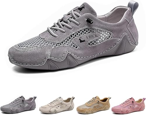 Zapatos de senderismo de malla para exteriores para mujer para senderismo y caminar, zapatos deportivos de verano de malla transpirable,