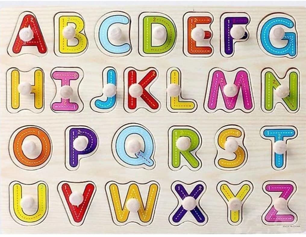 MEHRANSH® Wooden Colorful Learning Educational Board with Knobs for Kids, Educational Learning Wooden Board Tray (A-Z) (B09MD16PXR) Amazon Price History, Amazon Price Tracker