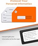 Luggage Tags, 10 Pcs Colourful Silicone Tags Identifiers for Luggage, Suitcase Tags with Name ID Cards, Travel Essentials for Quickly Spotting Bags, Backpacks, and Suitcases.
