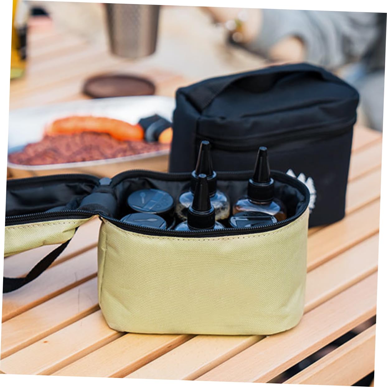 MAGICLULU 2 Juegos De Botellas De Condimentos Bolsa De Almacenamiento Frascos De Pimienta Frascos De Especias Portátiles Para Exprimir Dispensador De Aire Acondicionado Portátil