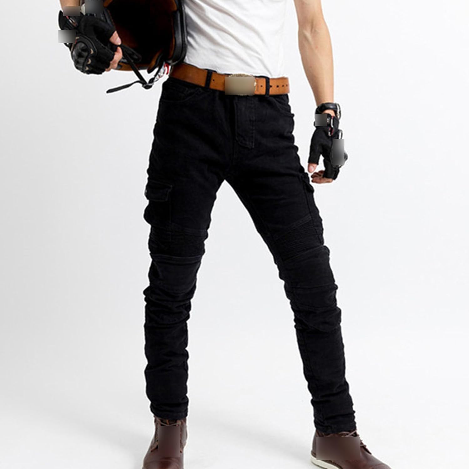 Men's Motorcycle Riding Pants Biker Motocross Racing Denim Pants Motorbike Knee and Hip Jeans