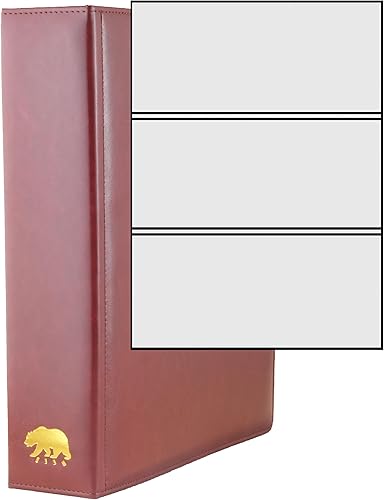 Vista 108 de Ursae Minoris Álbum económico de formato estándar con 3 anillos en D para hasta 40 billetes grandes/graduados, postales de hasta 8 x 5 pulgadas