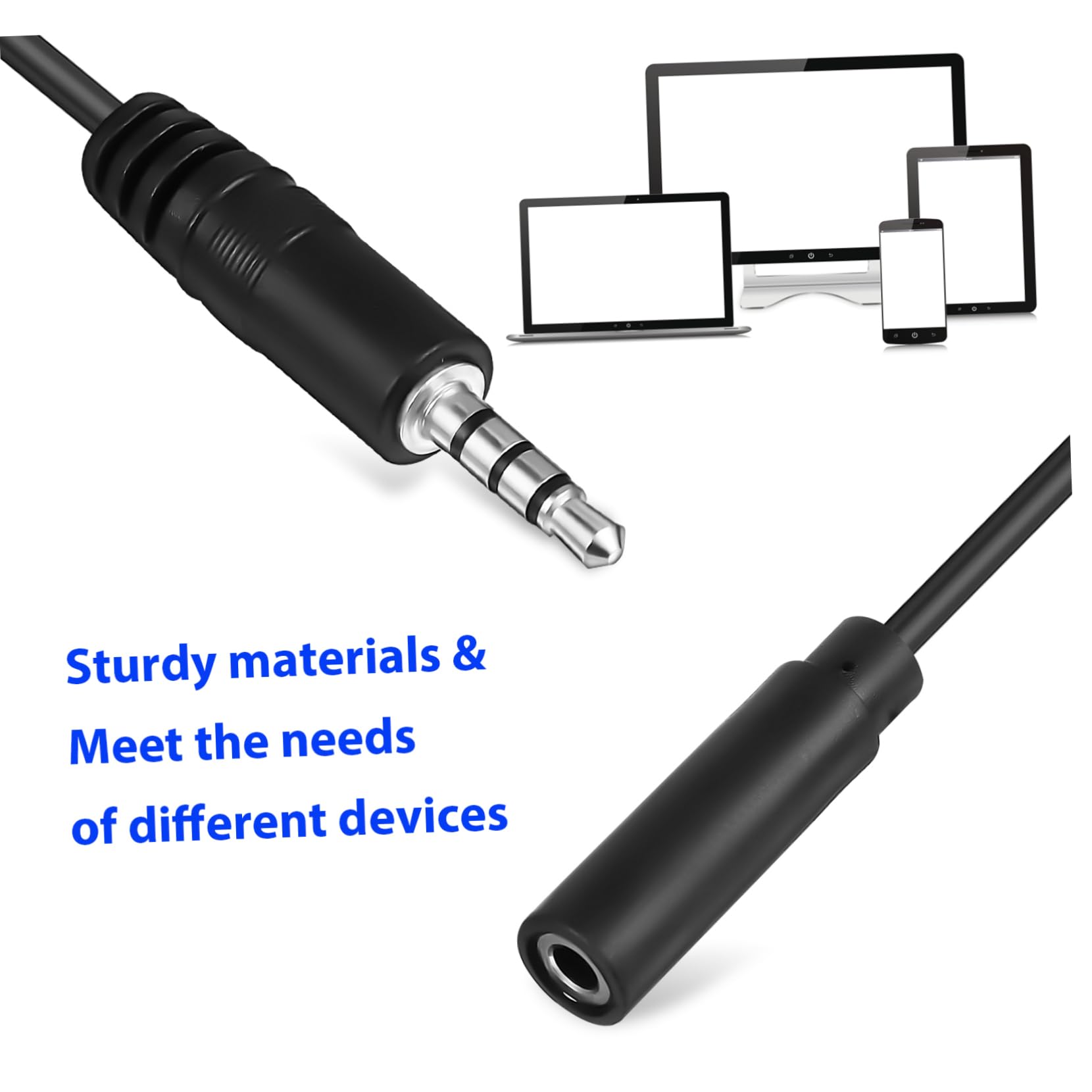 Mikikit 5 Set Soundbar Prolunga Cavi Per Auricolari Cavo Per Chitarra Cavo Jack Audio Con Spina Femmina Cavi Audio Cavi Del Computer Portatile Cavi Con Spina Maschio Pvc 8 Pezzi * 5