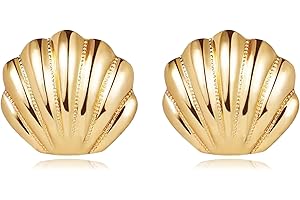 SmileBelle Gold Shell Earrings