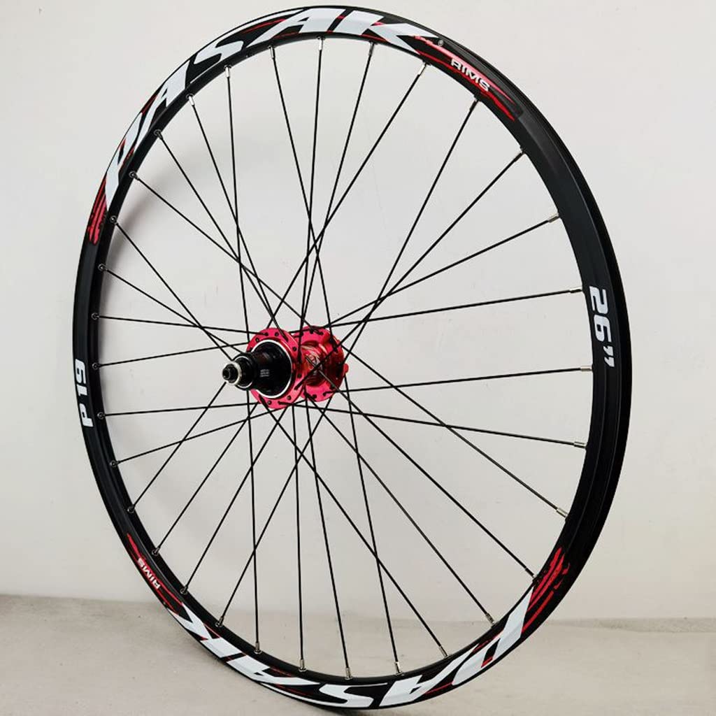 XD MTB Koła rowerowe 26 cali 27,5 "29 ER Hamulec tarczowy ze stopu aluminium Sześciokątny hamulec tarczowy obręcz uszczelnione łożysko piasty dla prędkości 11/12 (kolor: czerwony, rozmiar 27,5