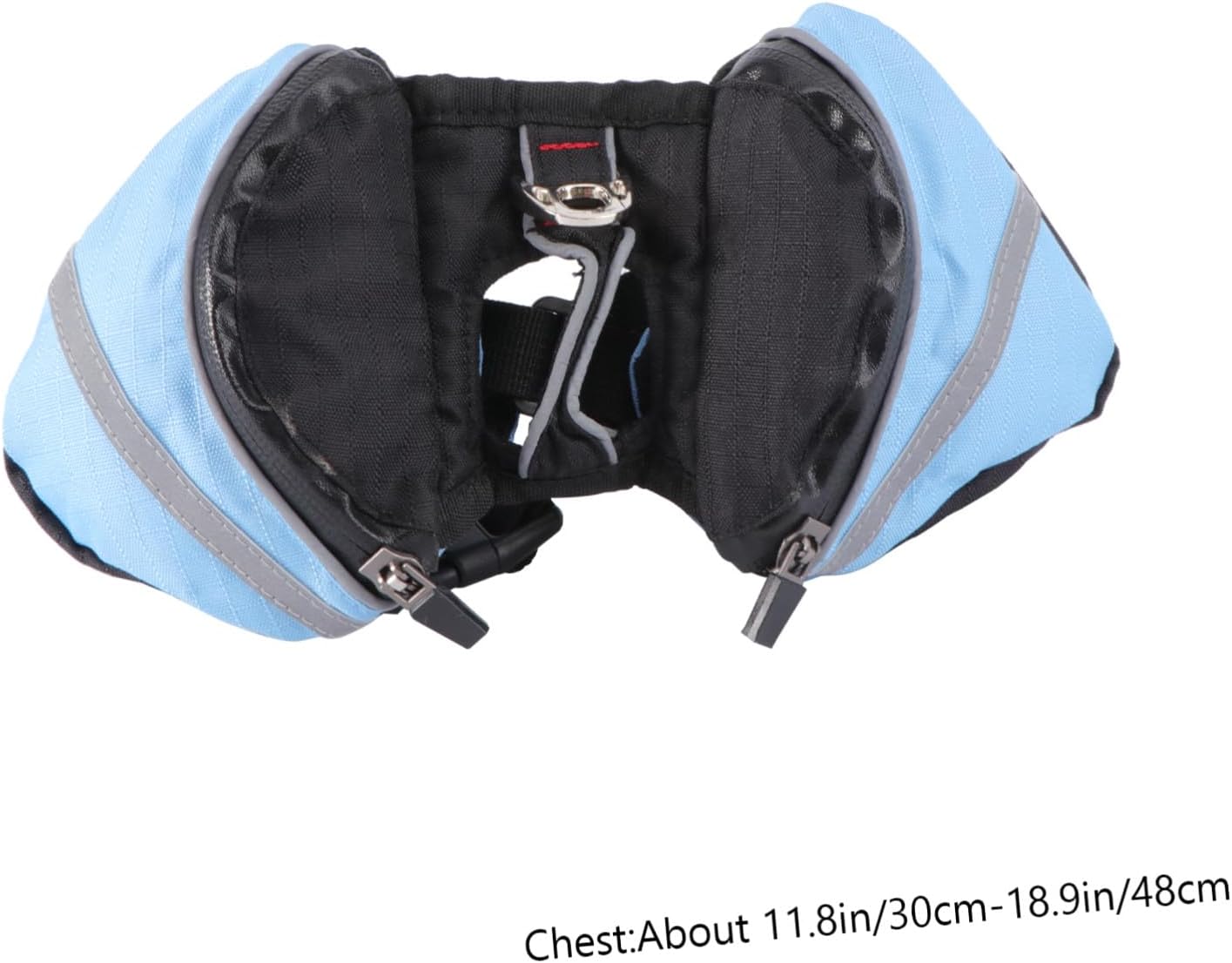 Portable Dog Backpack XS Lightweight Dog Saddlebag with Side Pockets for Snacks and Keys Breathable Sports Harness with Rear Leash Hook and Reflective Safety Band for Outdoor