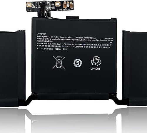 Miniatura 5 de Batería de repuesto para laptop A2171 A2159 A2289 A2338 (M1, 2020) EMC 3301 3456 3578 MUHN2LL/A HN2B/A MUHP2LL/A MUHQ2LL/A 11.4V 58.2Wh