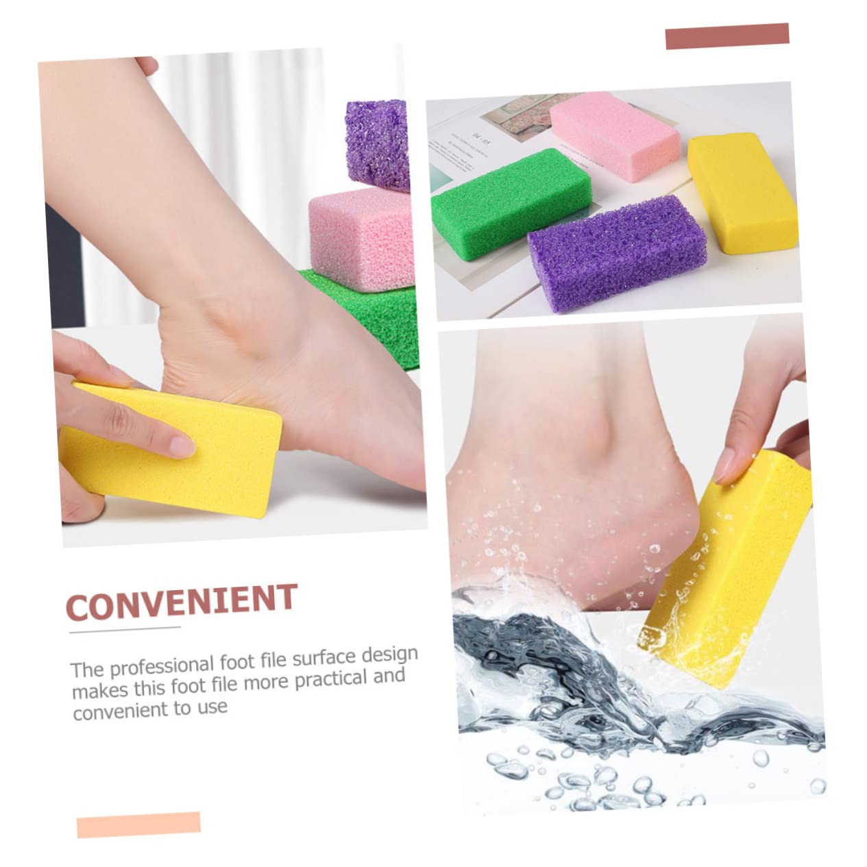 FRCOLOR 30pezzi Pietre Pumice Per Piedi Rimuovi La Morta e Scrub Per Pedicure Strumento Esfoliante Ergonomico