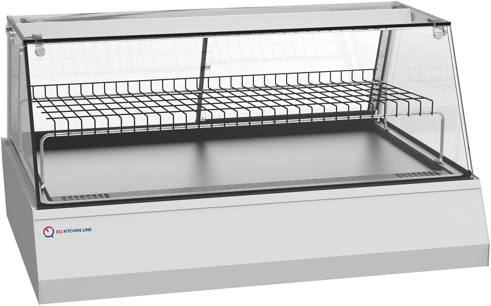 EQ Kitchen Line Stainless Steel Commercial Counterop Hot Display Case, 1 Shelf, 26.7"L x 22.3"W x 26.4"H