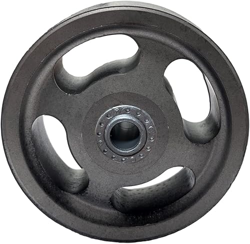 Miniatura 2 de RUEDA DE ACERO DE 4" X 1-12" con rodamiento de rodillos de 12" con buje de llave de 38"  Capacidad de 600 libras  Fabricado en Estados Unidos