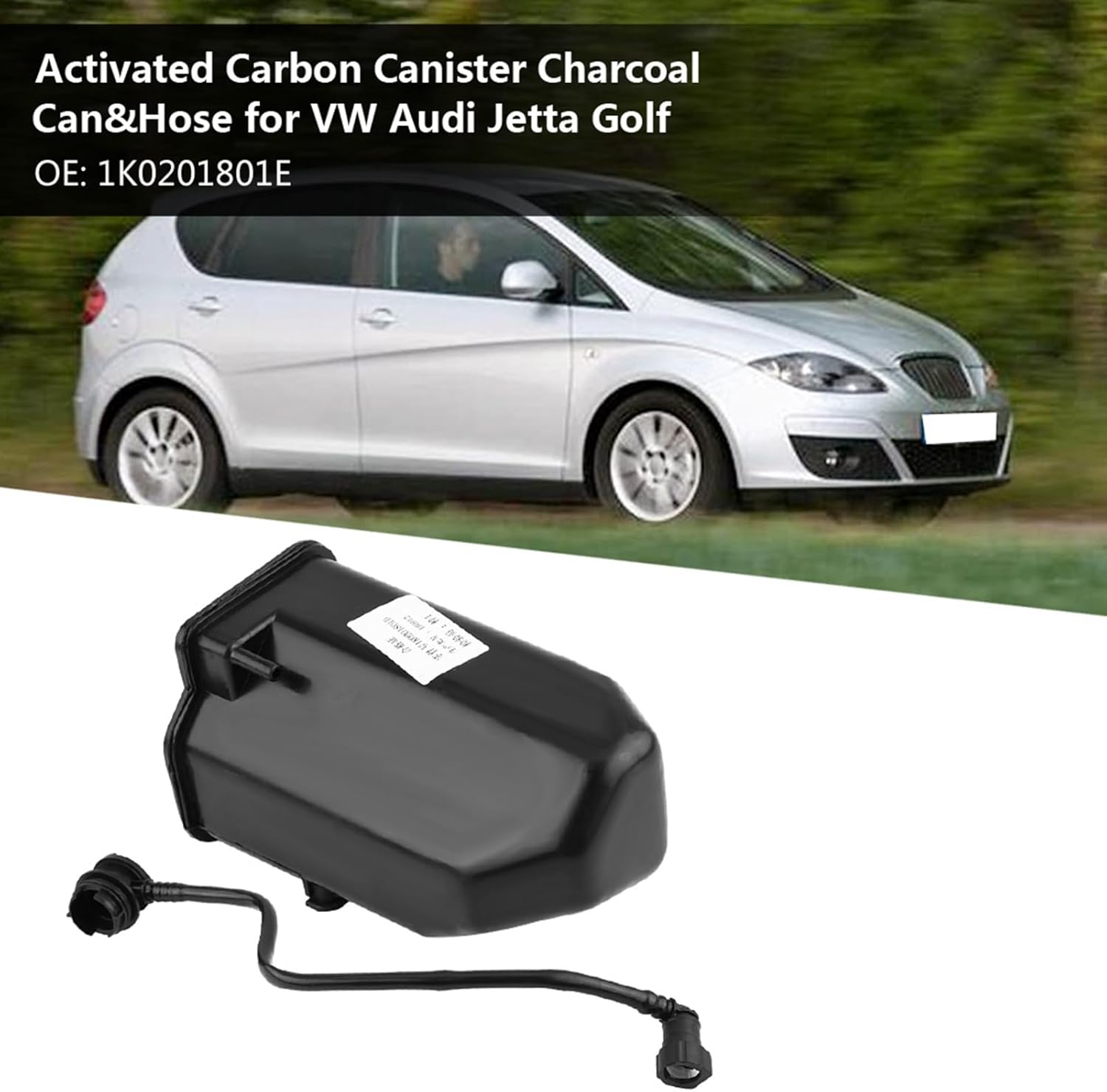 Haofy Carbon Charcoal Canister Charcoal Can Hose for with Premium Quality Easy Installation Fit for SEAT