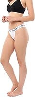 Vista 6 de Blue 55 Bragas para mujer, ropa interior de algodón transpirable Hipster, bikini tanga sin etiqueta, Blanco