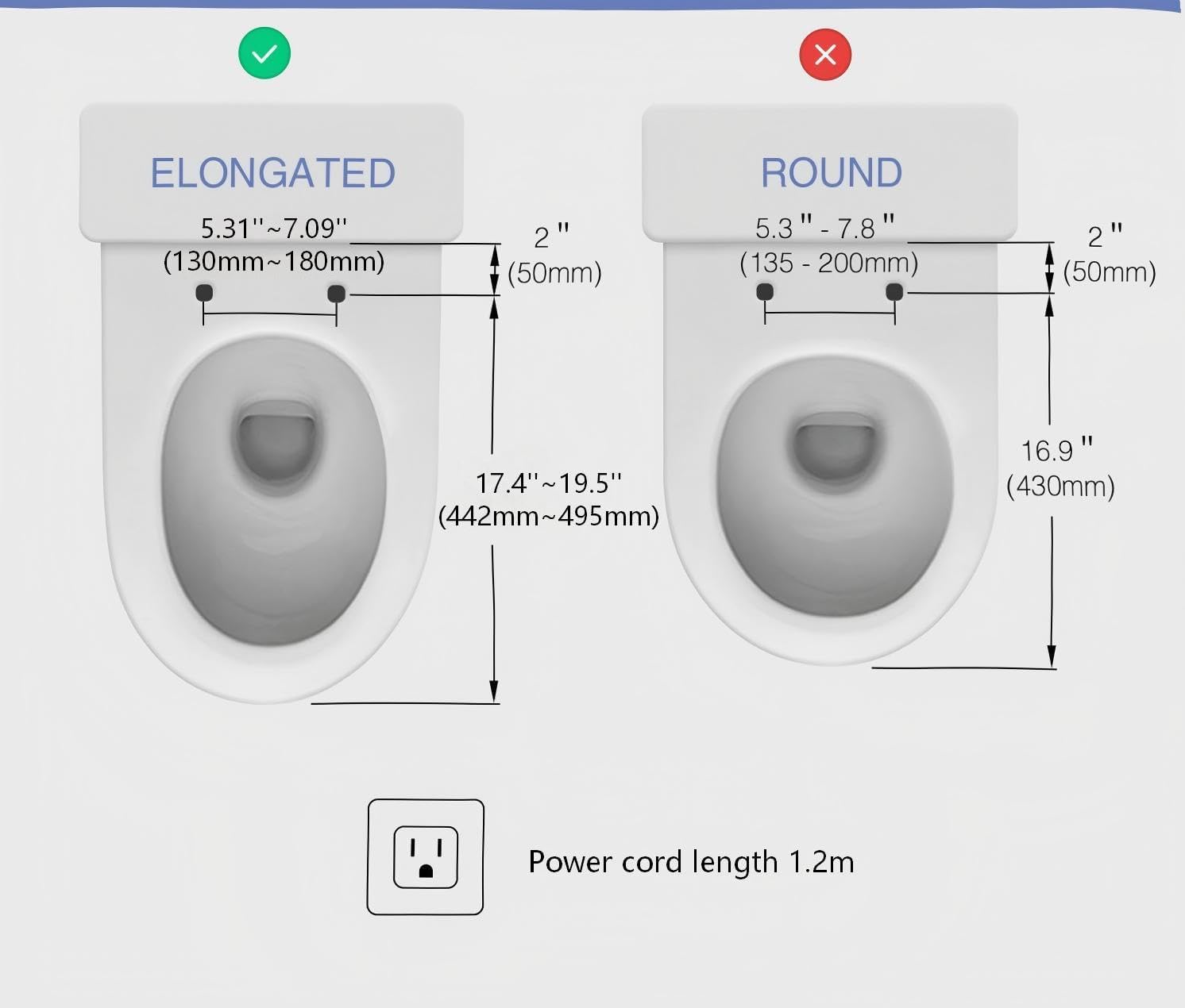 Electric Bidet Toilet Seat Elongated — Heated Bidet with Warm Water,Dryer,Remote Control & Multiple Spray Modes,Self-Clean Nozzle,Anti-Yellowing Material,for Women,Men,Pregnant & Elderly
