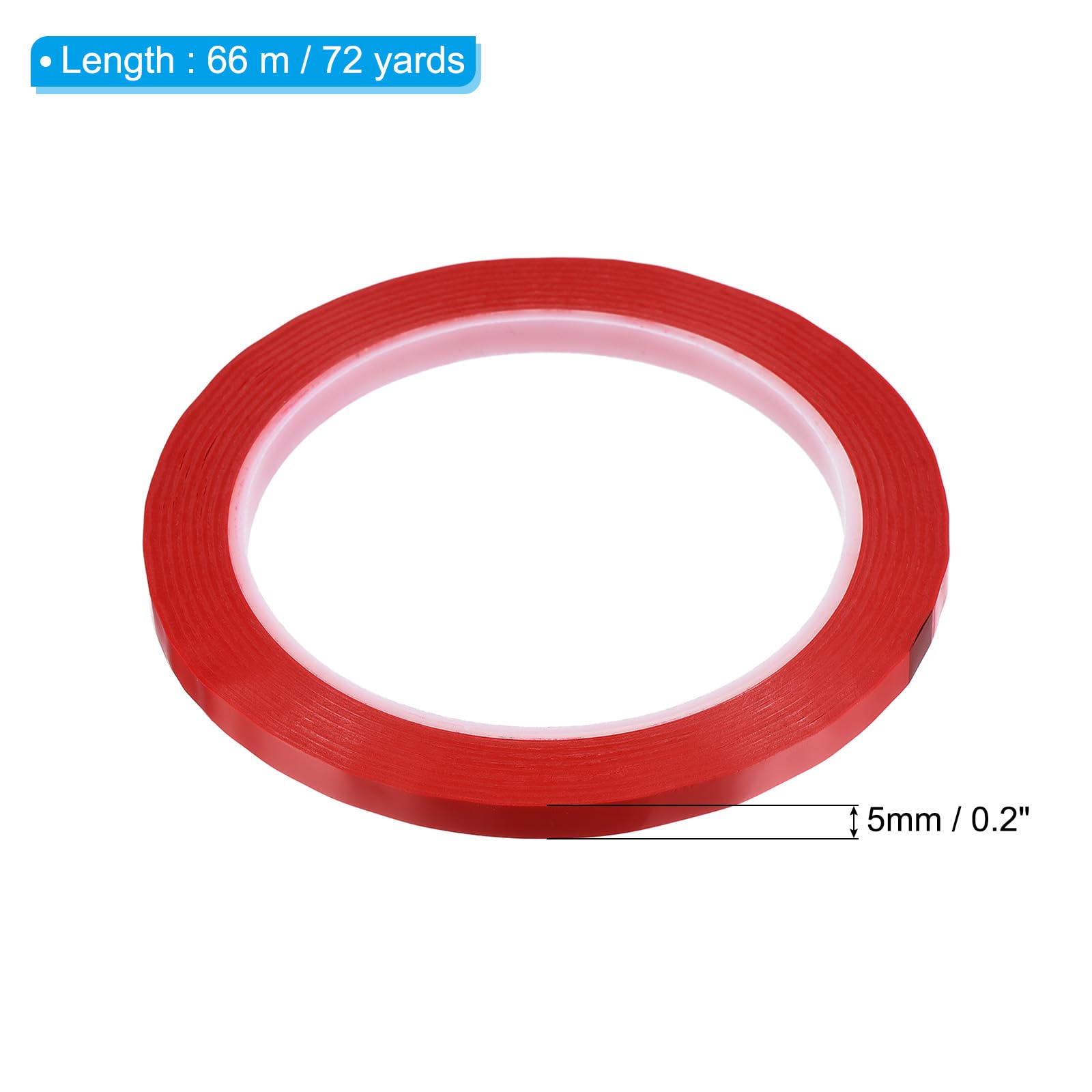 PATIKIL Whiteboard Tape 5mm X 66m, 3 Pack Thin Dry Erase Tape for Graphic Chart Marking DIY Art Red - Image 2