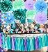 Under The Sea Party Supplies/Mermaid Decorations Teal Purple Blue Mint Tissue Pom Poms First Birthday Decorations Baby Shower Decorations Purple Mermaid Party Supplies/Mermaid Bridal Shower Decor
